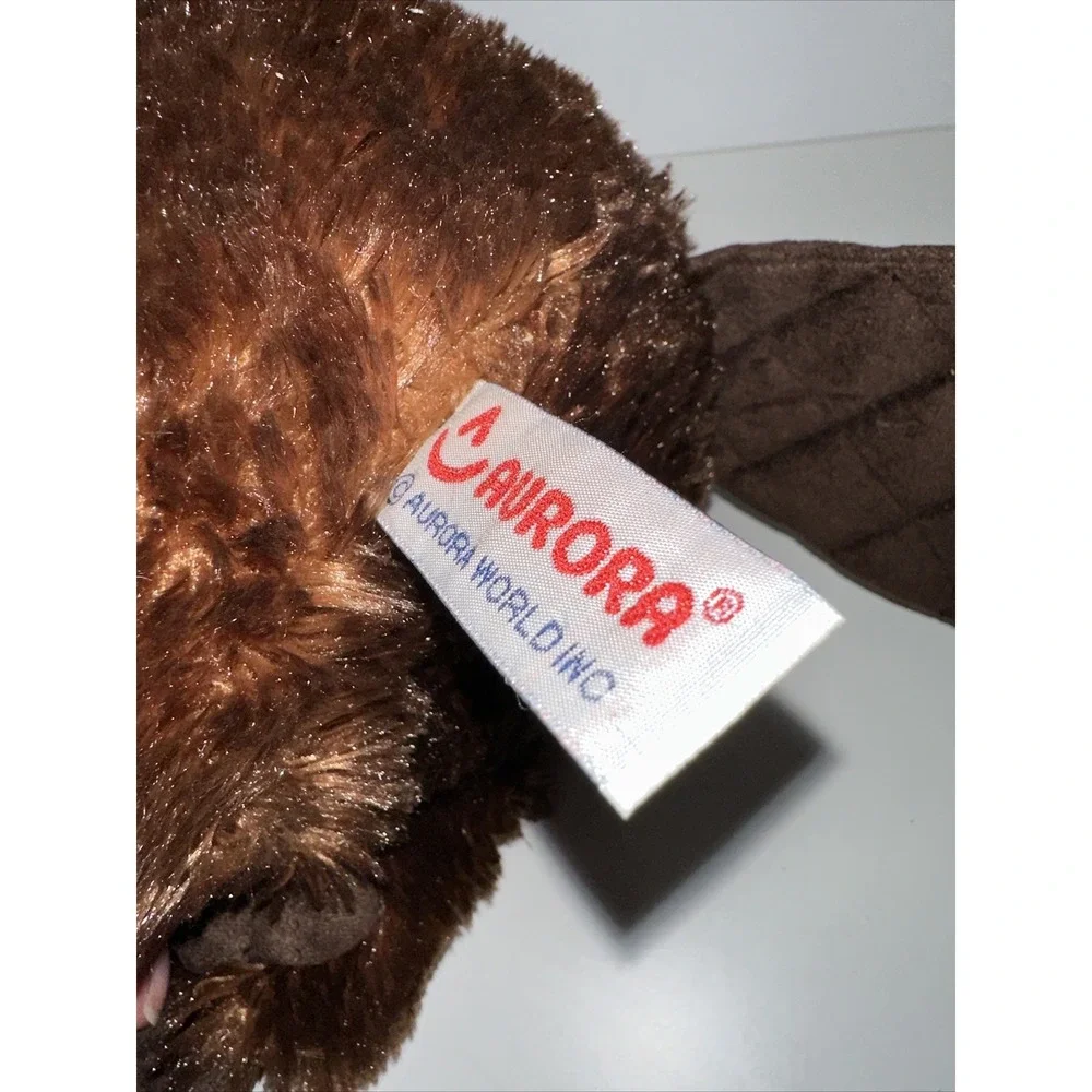 Set Of‎ 2 - Aurora Flopsies Collection BEAVER Soft & Cuddly Plush Stuffed Animal